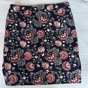LOFT Floral Pencil Skirt